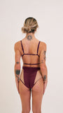 Lola Mesh High Waist Bottom Plum