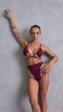 Lola Mesh High Waist Bottom Plum