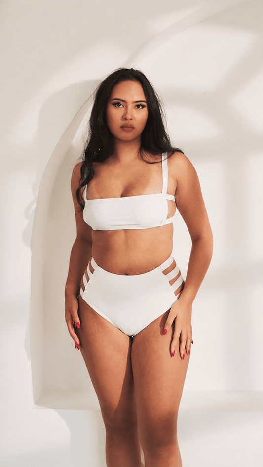 Clover Side Strap Top White