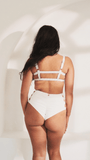 Clover Side Strap Top White
