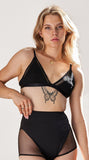 Daisy Bra - Mesh Triangle Bra Recycled Black