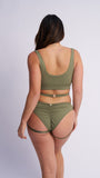 Kehlani Low Waist Bottom Green