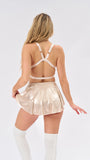 Free Flow High Waist Skort Gold