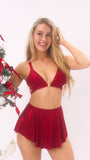 Free Flow Christmas Skort Red