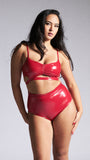 Basic High Waist Bottoms - Red PU