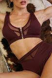 Odessa Mesh High Waist Bottoms Chocolate