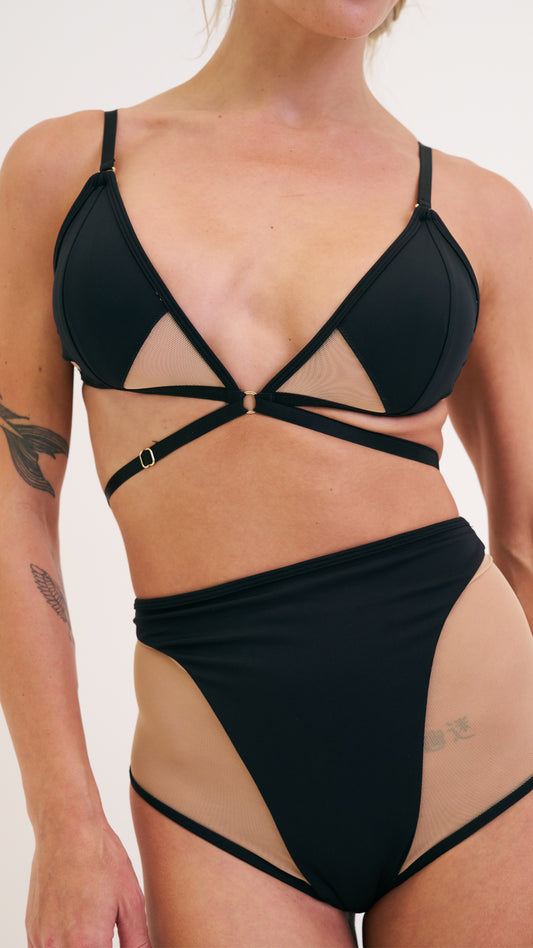 Lola Mesh Bralette Black