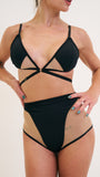 Lola Mesh High Waist Bottom Black