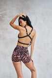 Gianna Mesh High Waist Shorts Leopard