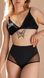 Carla Bike Shorts - Mesh High Waist Recycled Black