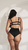 Clover Side Strap Top Black