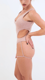 Imogen Diamante Bodysuit Taupe