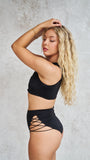 Rhea High Neck Top Black