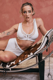 Odessa Mesh Zip Top White