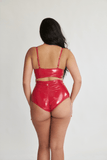 Basic High Waist Bottoms - Red PU