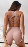 Aerolux Fabric: Scrunch Bike Shorts Taupe