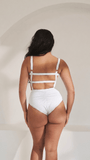 Clover Side Strap Bodysuit White