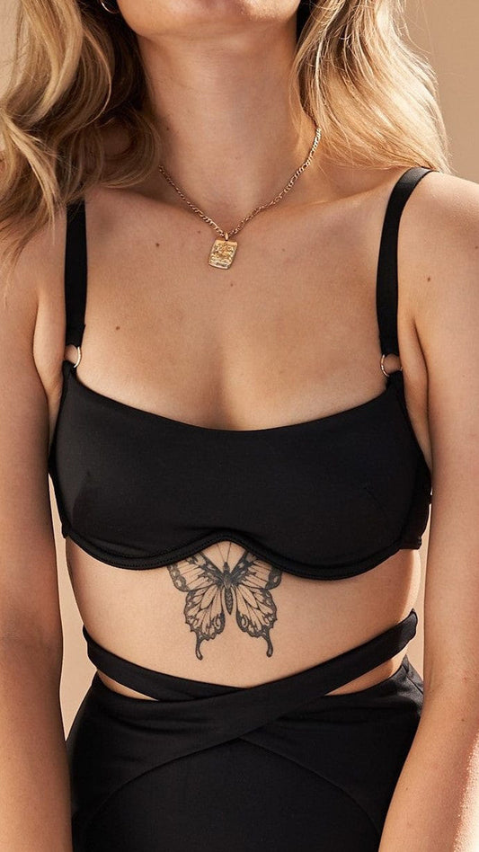 Jordyn Bra - Square Neck Underwire Bra Recycled Black