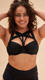 Scarlett Bra - Strappy Balconette Bra Recycled Black