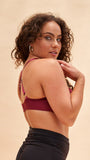 Scarlett Bra - Strappy Balconette Bra Recycled Burgundy