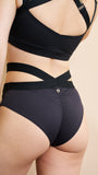 Tara Low Waist - Strappy Scrunch Low Waist Bottoms Recycled Black