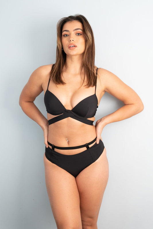 Alice Bottom - Adjustable Strappy Low Waist Bottoms Recycled Black