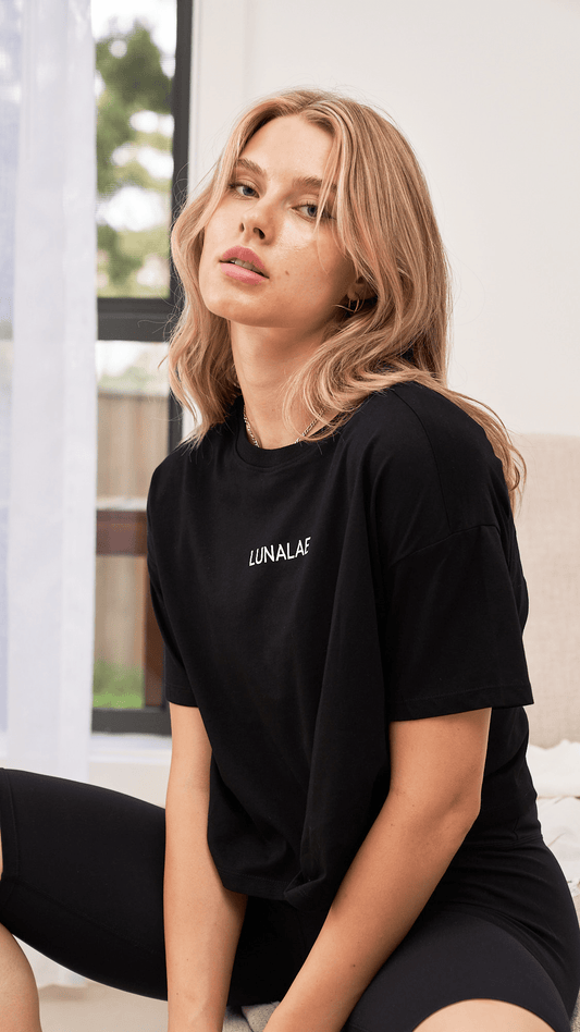 Crop T Shirt - Everyday Basic Crop Black