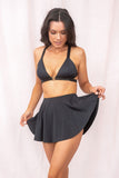 Free Flow Skirt - High Waist Bottoms Black