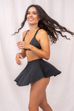 Free Flow Skirt - High Waist Bottoms Black