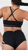Missy High Waist - Piping Detail High Waist Recycled Bottom Black