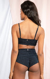 Paris High Waist - Cross Over High Waist Bottoms Midnight Shine
