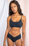 Paris Low Waist - Cross Over Low Waist Bottoms Midnight Shine