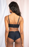 Paris Low Waist - Cross Over Low Waist Bottoms Midnight Shine