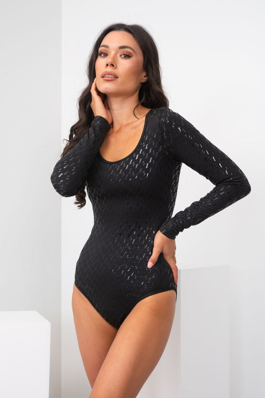 Sticky Grip Bodysuit - Long Sleeve Bodysuit Recycled Black