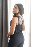 Tank Top - Cut Out Gym Tank Black