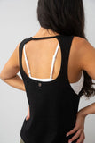 Tank Top - Cut Out Gym Tank Black