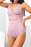 Tara High Waist - Strappy Scrunch High Waist Bottoms Recycled Mauve