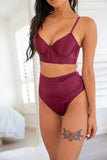 Taylor Bra - Longline Satin Bra Magenta