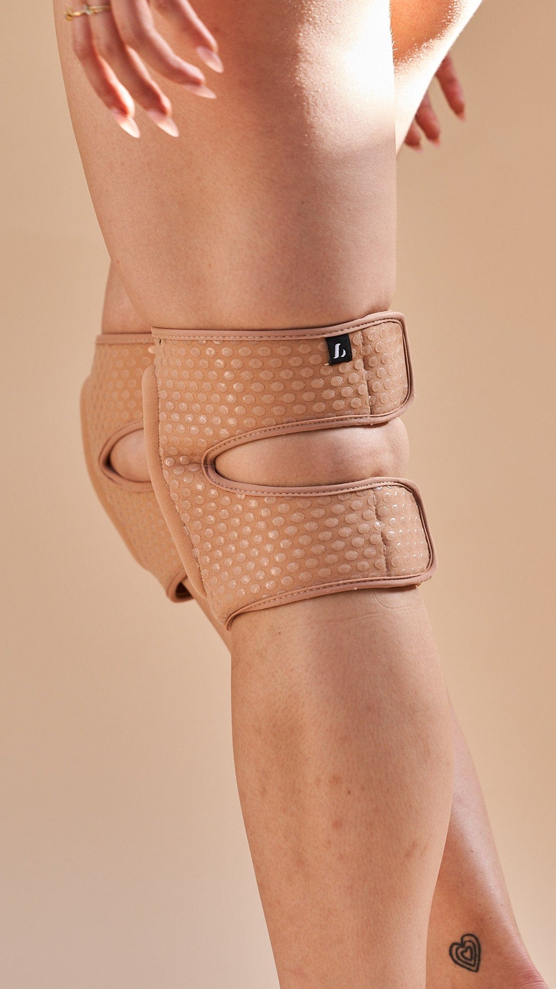 Velcro Sticky Grip Knee Pads Nude lunalae