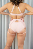Zara High Waist Bottoms - Buckle Garter Recycled Bottom Blush