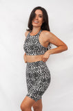 Zeta Shorts - Grey Leopard Active Bike Shorts