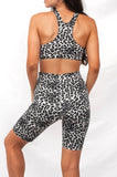 Zeta Shorts - Grey Leopard Active Bike Shorts