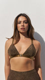 Follow me Bra in Gold Black Lurex