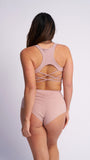 Aerolux Fabric: High Waist Basic Shorts Taupe