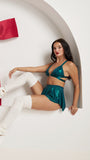 Follow Me Christmas Bra Teal