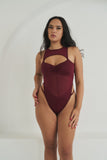 Charlie Mesh Bodysuit Wine