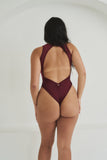 Charlie Mesh Bodysuit Wine