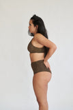 May Scrunch Top in Gold Black Lurex