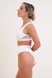 Odessa Mesh High Waist Bottoms White