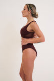 Odessa Mesh Zip Top Chocolate